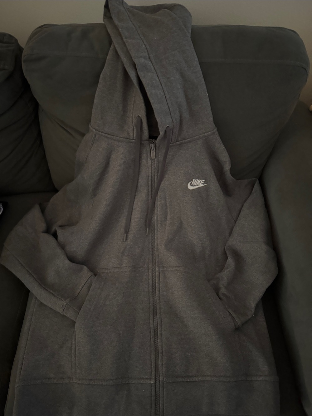 Nike Dark Gray Women's Lightweight Full-Zip Hoodie Jacket